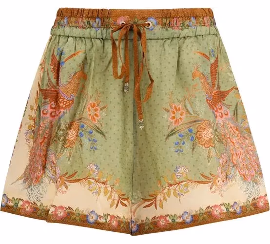 Zimmermann Multicolor Silk Bermuda Shorts