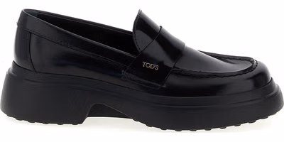 Black Calfskin Slip-On Loafers
