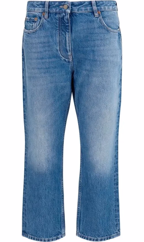 Valentino Garavani Blue Cotton Straight-Leg Jeans