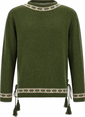 Bicolor Virgin Wool Cardigan