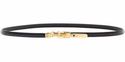 Black Calfskin Thin Belt