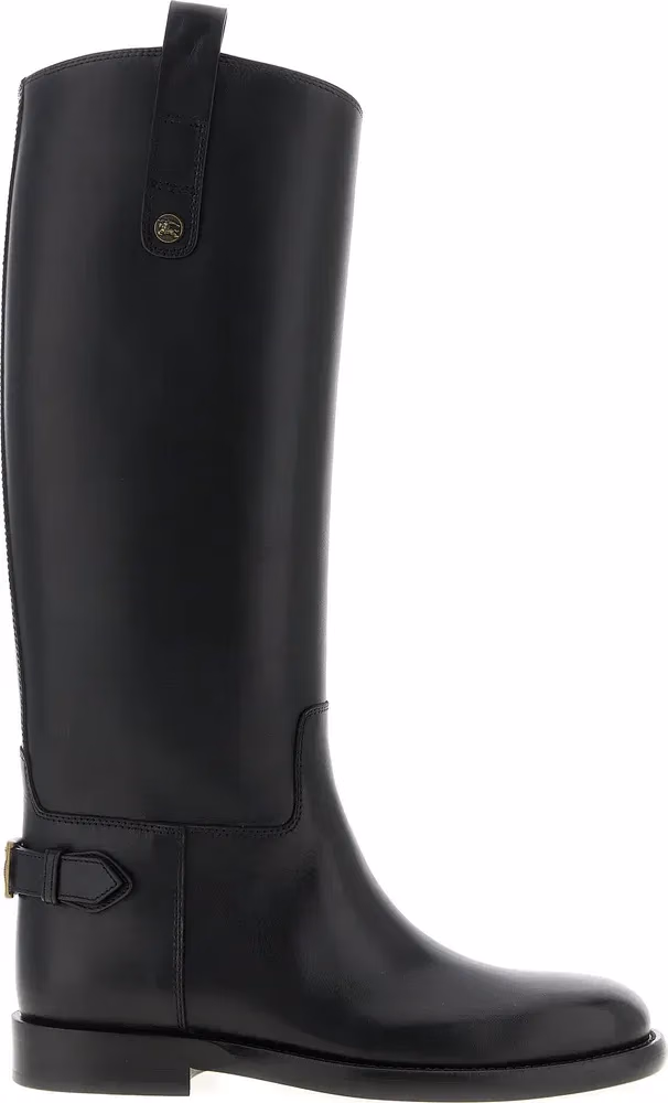 Burberry Black Calfskin Over The Knee