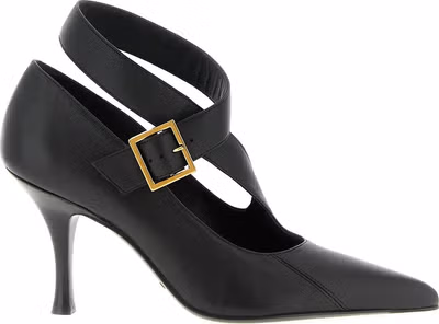 Black Lamb Leather High Heel Pumps