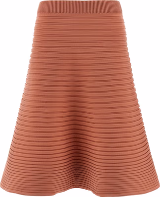 Multicolor Polyester Midi Skirt