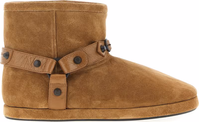 Beige Calfskin Ankle Boots