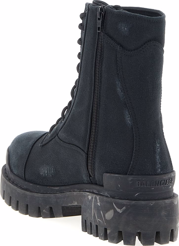 Balenciaga Black Cotton Chelsea Boots