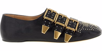 Black Lamb Leather Ballet Flats