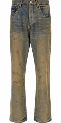 Bicolor Cotton Straight-Leg Jeans