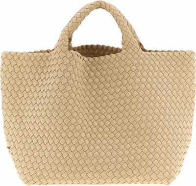 Beige Neoprene Tote Bag