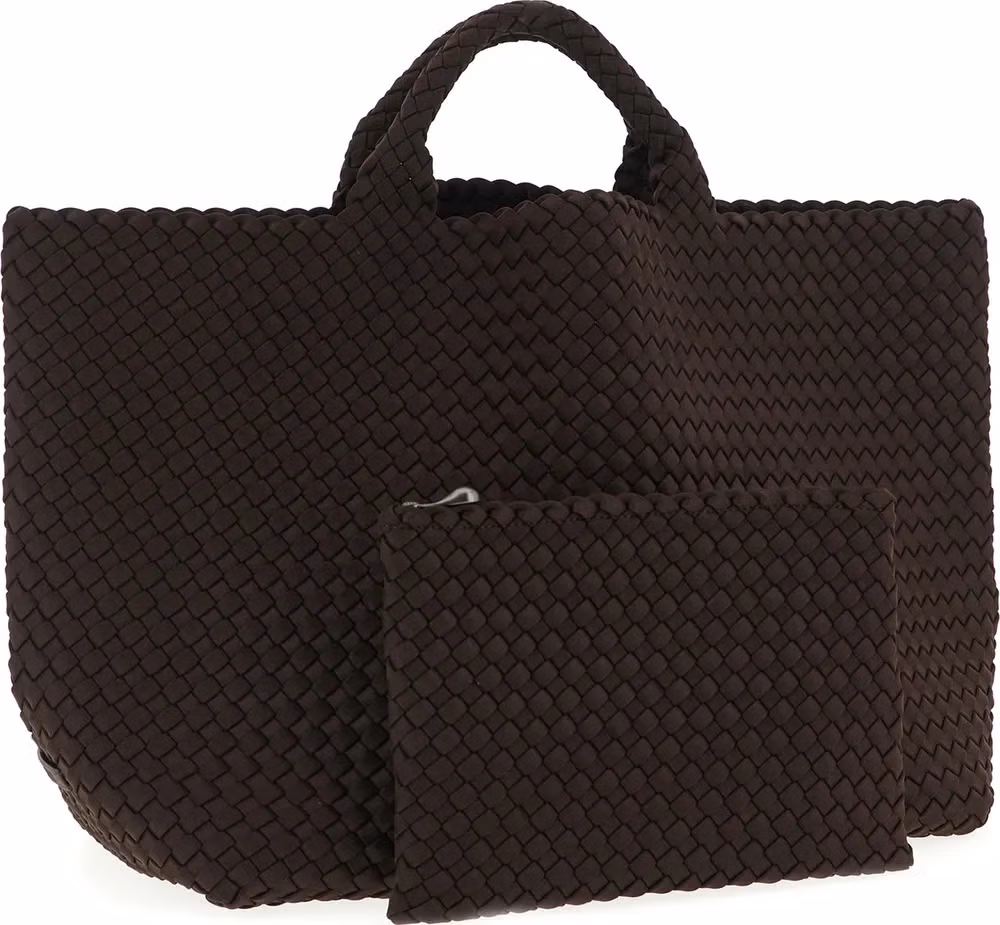 NAGHEDI Brown Neoprene Tote Bag