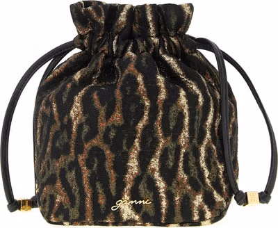 Brown Polyester Clutch Bag