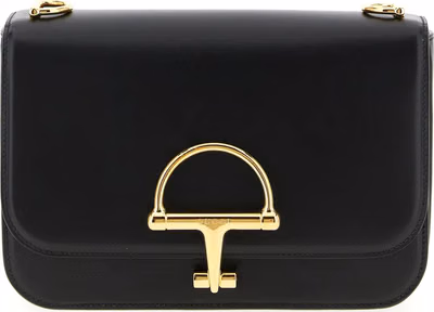 Black Calfskin Shoulder Bag