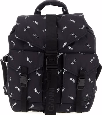 Black Polyester Backpack