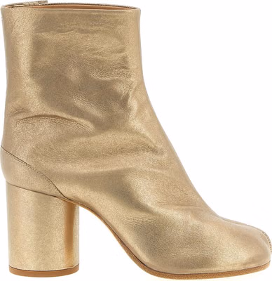 Gold Cashmere Ankle Boots