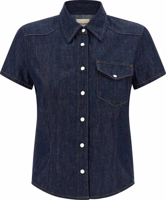 Blue Cotton Blouse