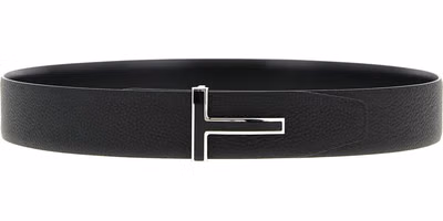 Black Calfskin Regular Belt