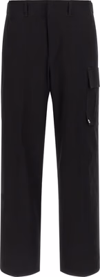 Black Cotton Cargo Pants