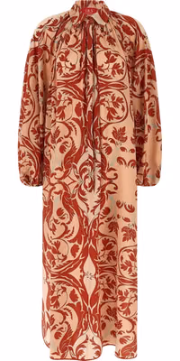 Multicolor Silk Long Dress