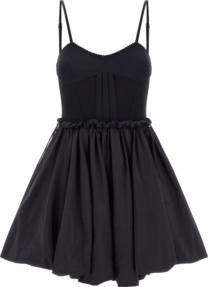 The Attico Black Polyamide Short Dress