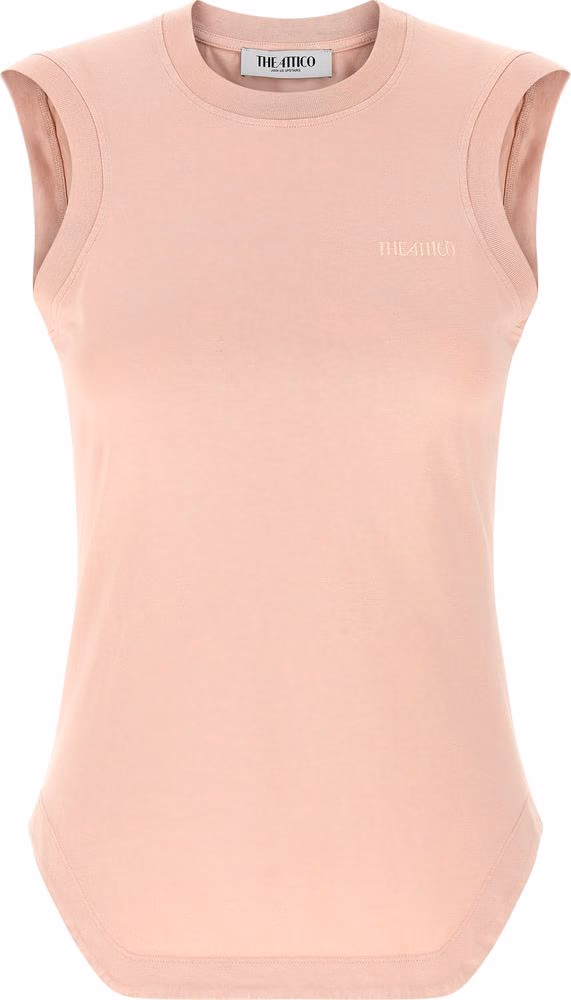 The Attico Multicolor Cotton Sleeveles T-Shirt