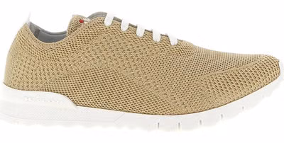 Beige Cotton Athletic Sneakers