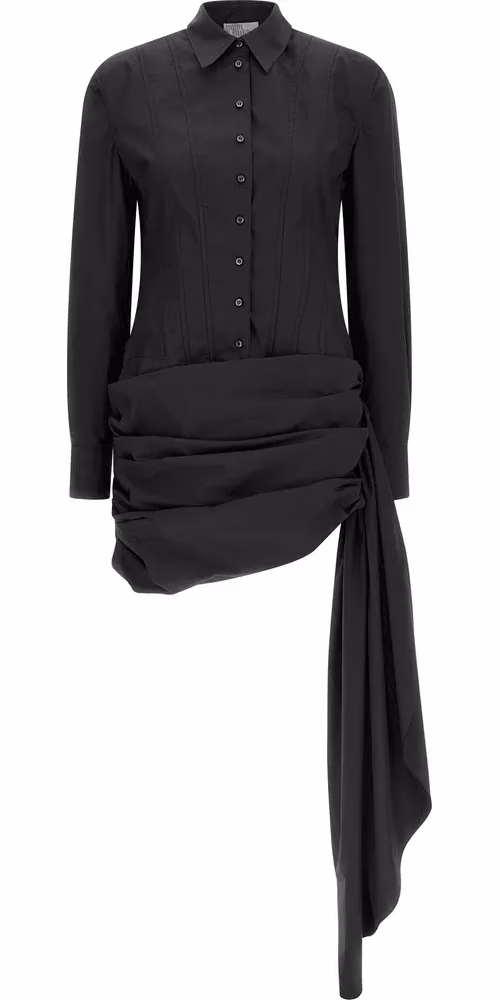 Giuseppe Di Morabito Black Cotton Short Dress