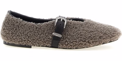 Gray Calfskin Ballet Flats