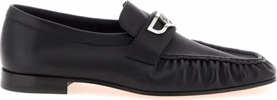 Black Calfskin Slip-On Loafers