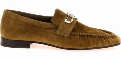 Brown Calfskin Slip-On Loafers