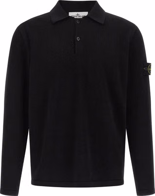 Black Cotton Polo Shirt