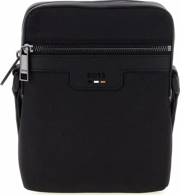 Black Polyester Crossbody Bag