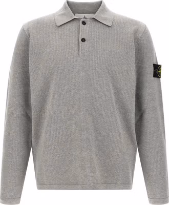 Gray Cotton Polo Shirt