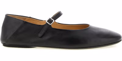 Black Calfskin Ballet Flats