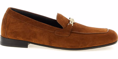 Brown Calfskin Slip-On Loafers