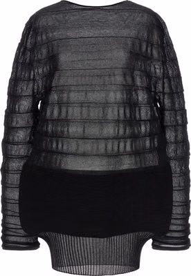 Black Polyester Sweatshirt
