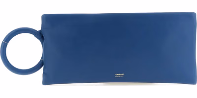Blue Lambskin Clutch Bag