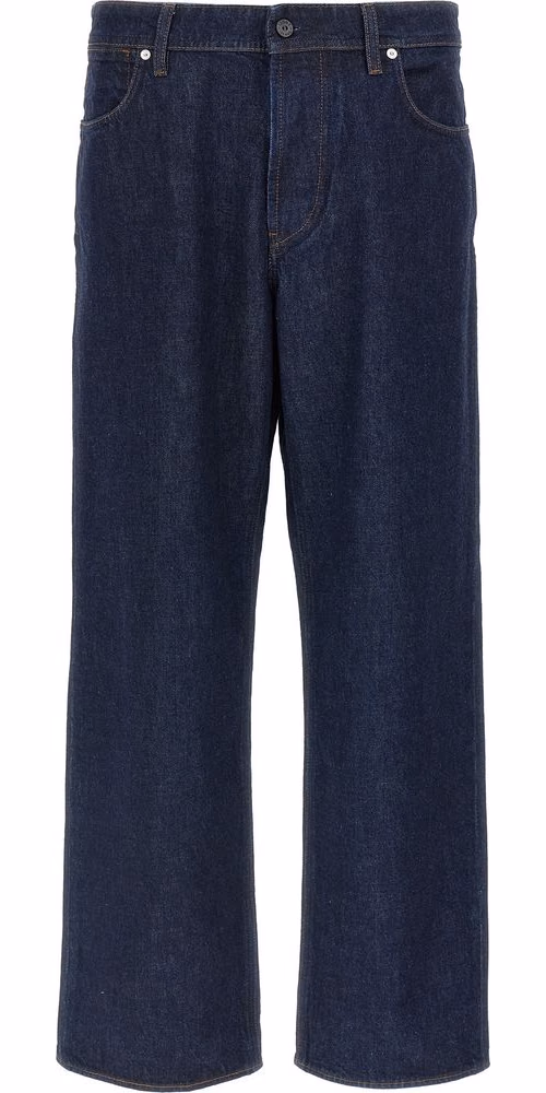 Stone Island Blue Cotton Relaxed Fit Jeans