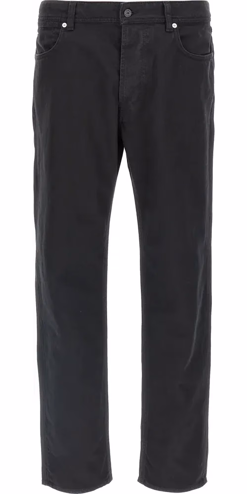 Stone Island Black Cotton Straight-Leg Jeans
