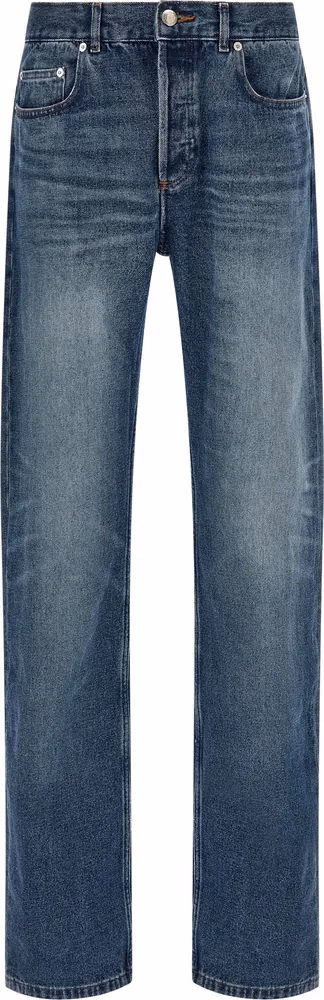 A.P.C. Blue Cotton Straight-Leg Jeans