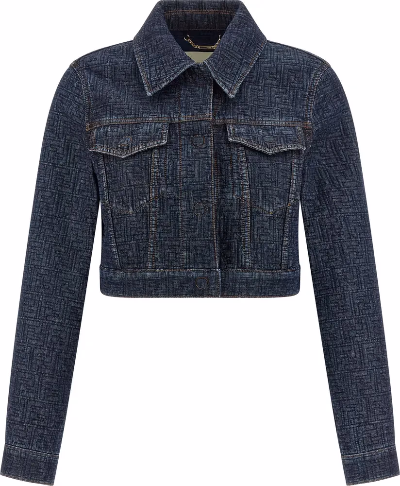 Fendi Blue Cotton Denim Jacket