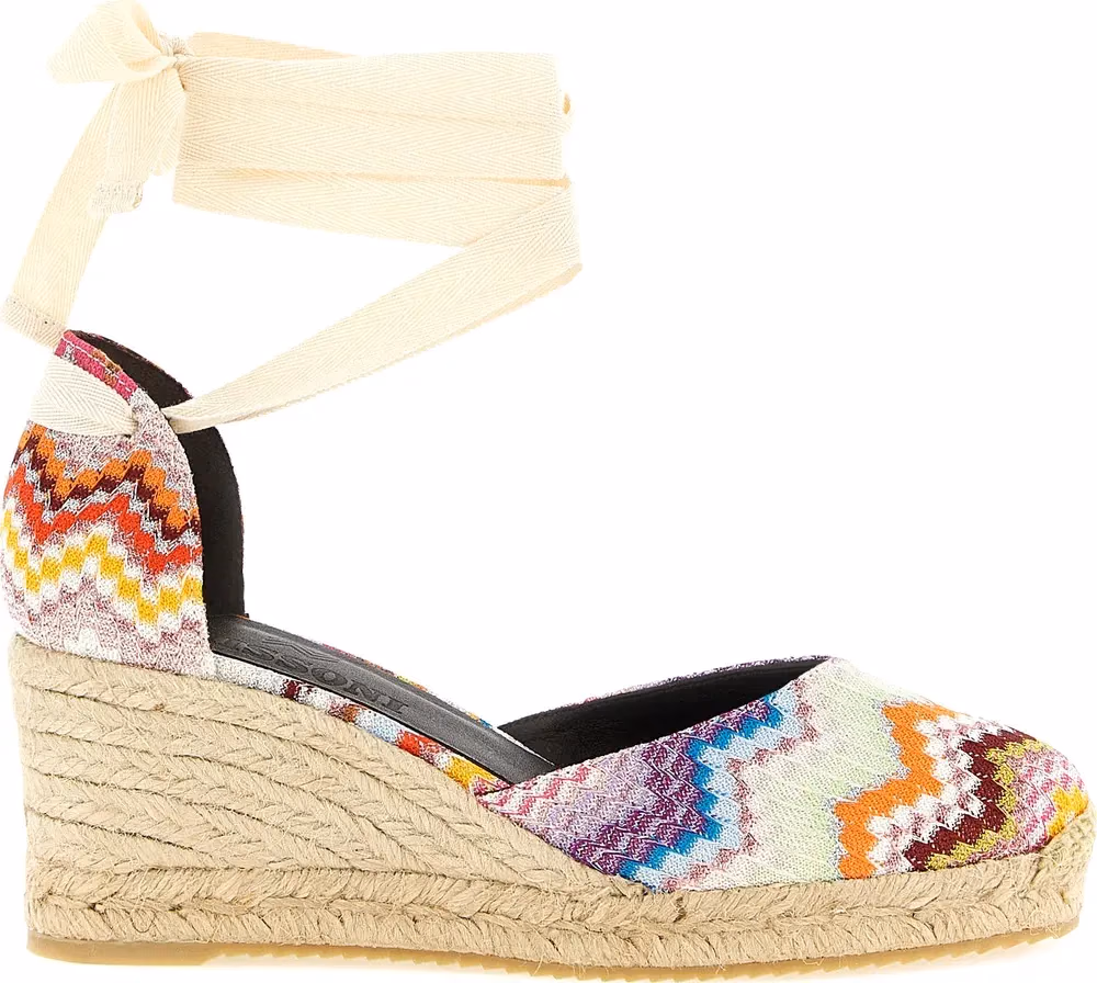 Missoni Multicolor Cowhide Wedge Sandals