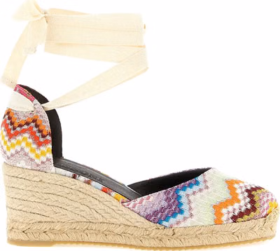 Multicolor Cowhide Wedge Sandals