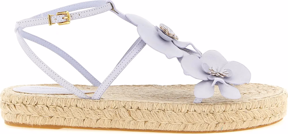 Zimmermann Purple Cowhide Flat Sandals