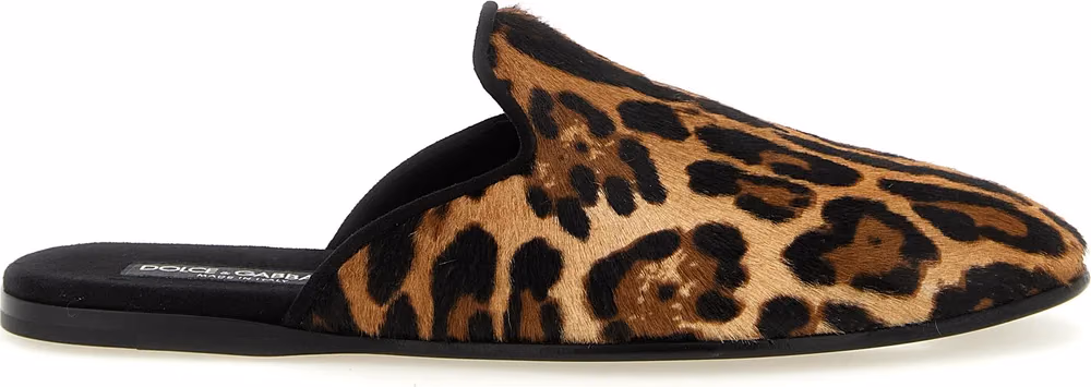 Dolce & Gabbana Brown Calfskin Flats