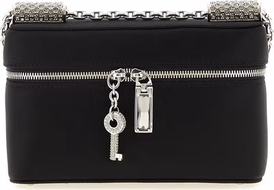 Black Viscose Crossbody Bag