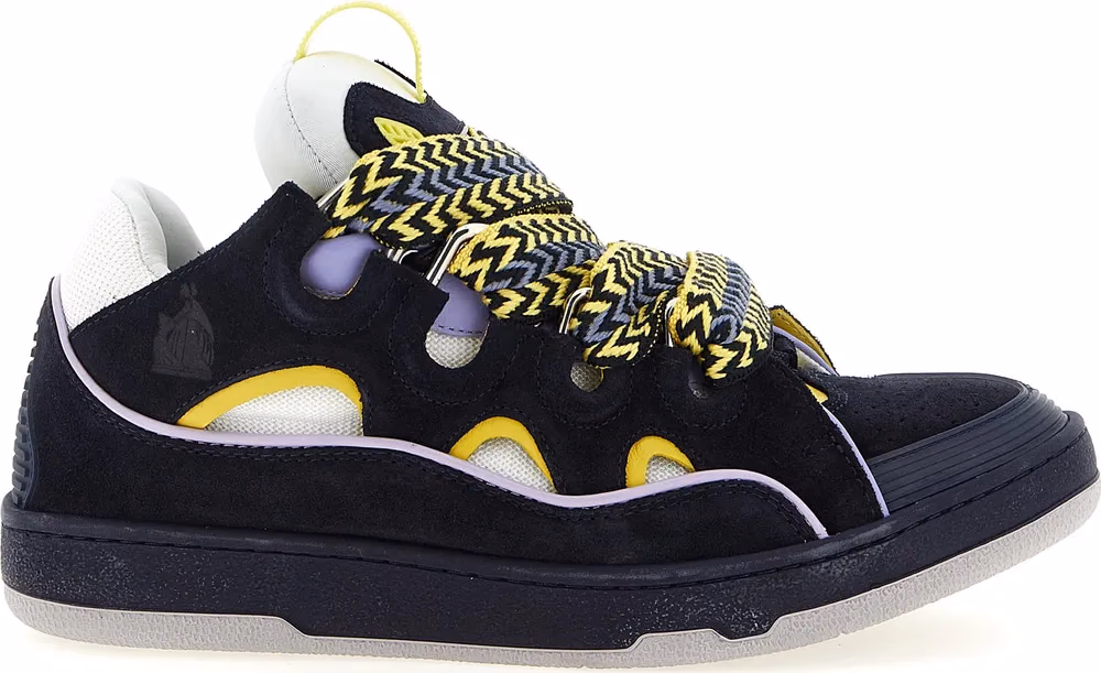 Lanvin Blue Calfskin Athletic Sneakers