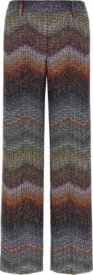 Multicolor Viscose Casual Pants