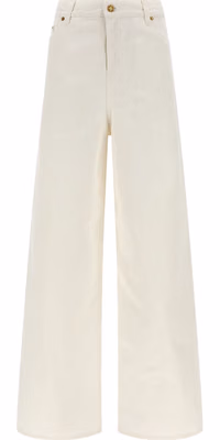 White Cotton Boyfriend Jeans