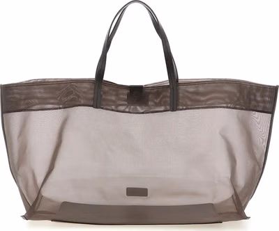 Brown Polyamide Tote Bag