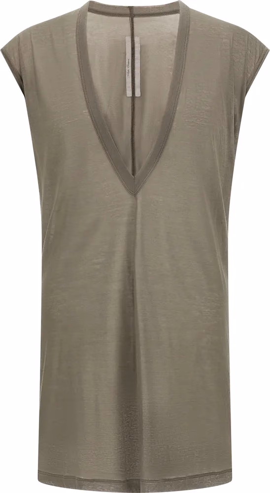 Rick Owens Gray Cotton T-Shirt